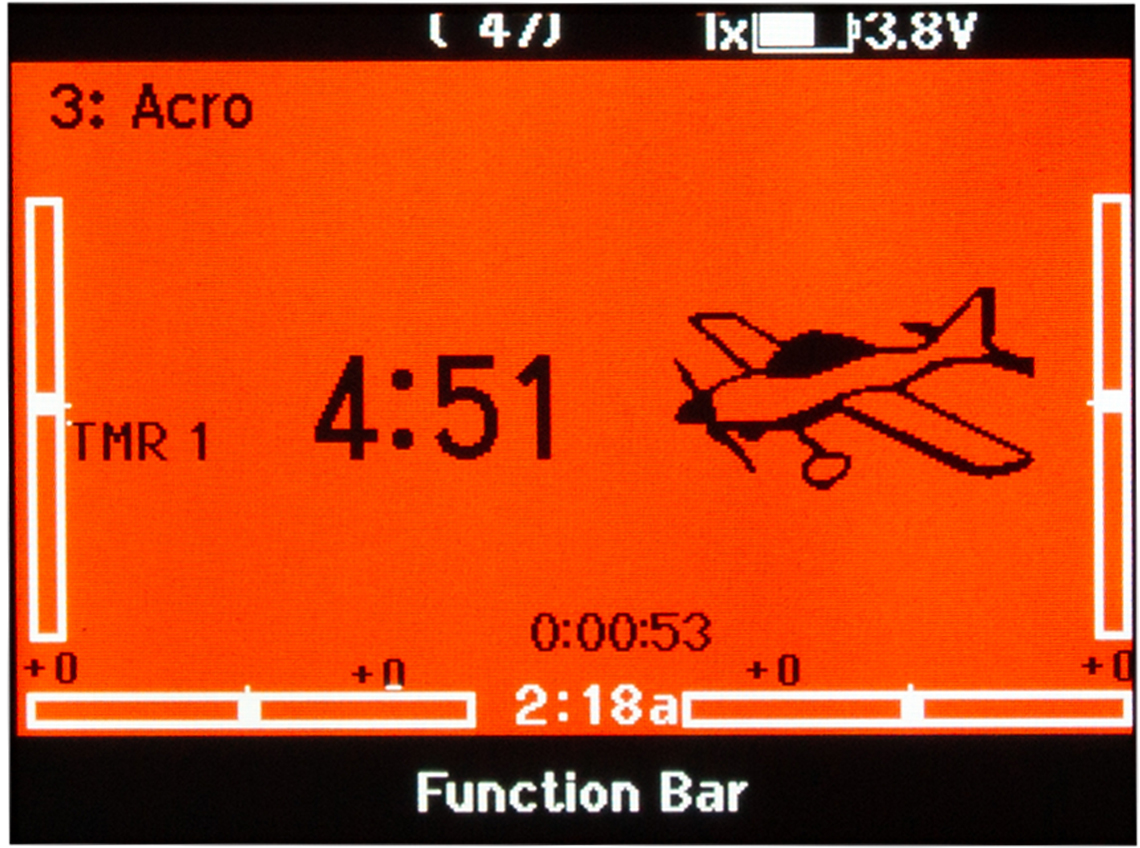 NX6 screen backlit in orange