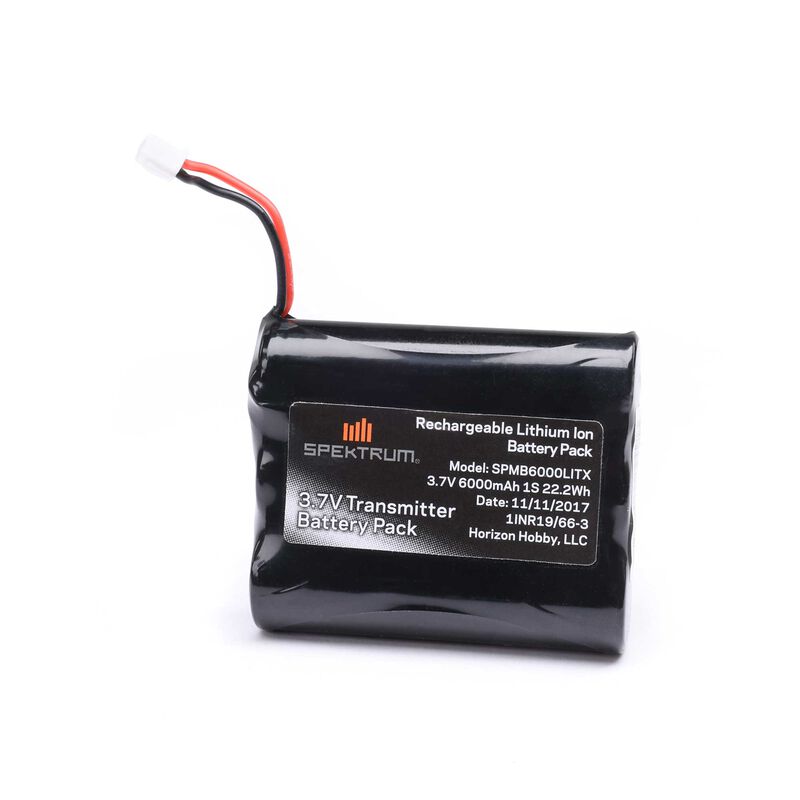 3.7V 6000mAh 1S Transmitter Battery: iX12/NX6/NX8 Tx Plug (XH-1S)