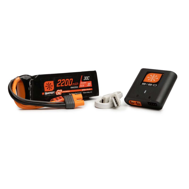 Smart Powerstage Air Bundle: 2200mAh 3S G2 LiPo Battery / S120 Charger |  Spektrum