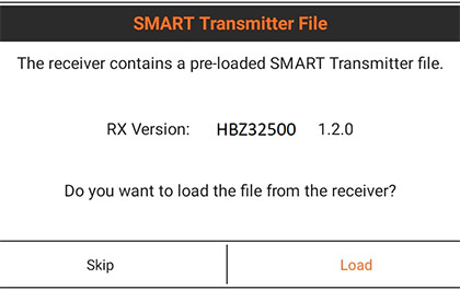 Diagram of Smart transmitter model files support on the Spektrum receiver makes programming easy when setting up BNF