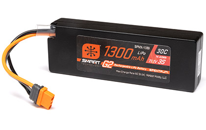 Spektrum™ 1300mAh 11.1V LiPo 30C Smart LiPo Battery for the Spektrum Smart Powerstage Surface Bundle