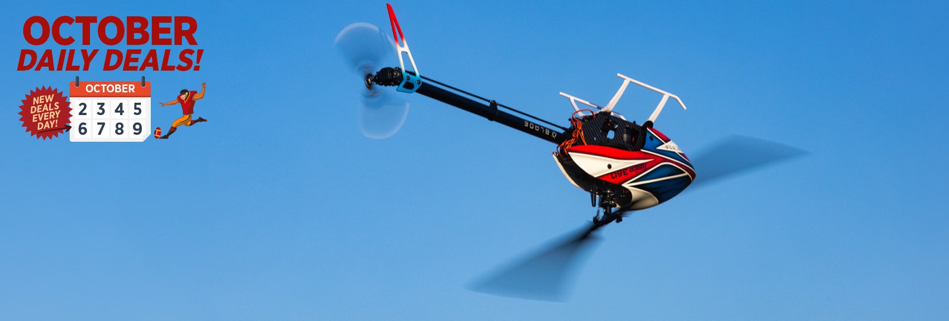 Order the Blade Fusion 360 Smart Bind-N-Fly RC Helicopter during the October Daily Deals Sale